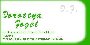 dorottya fogel business card